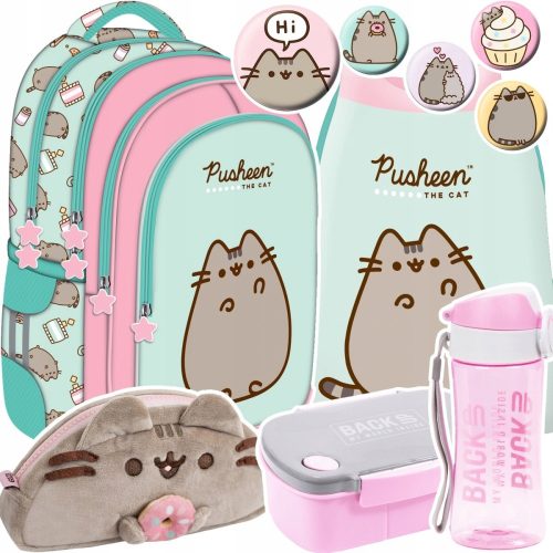  PUSHEEN ST.Right MINT Cat Kitten раница ЗА МОМИЧЕ 1-3 КЛАС + 5 други продукта