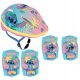 Детска велосипедна каска за тротинетка STITCH STICZ размер. М 52-56см + ПРОТЕКТОРИ ЗА ВЕЛОСИПЕДИ ДЕТСКИ КОЛЕНА, ЛАКТИ, LILO STITCH