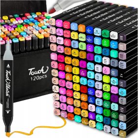    Двустранни алкохолни маркери в кутия 120 + стойка