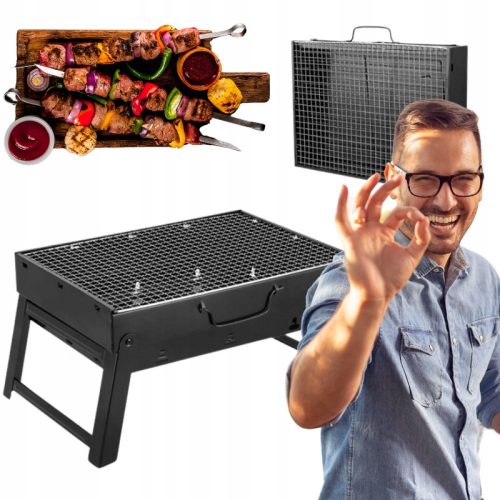  СГЪВАЕМ КЪМПИНГ ГРИЛ НА ДЪРВЕНИ ВЪГЛИЩА + 4x TEFLON MAT BBQ 1005