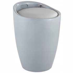    Стоящ кош за пране Wenko 20л, нюанси на сиво и сребристо