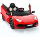  Детска електрическа кола Lamborghini, с LED фарове, червена