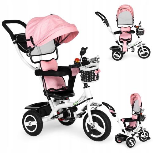  Триколка Ecotoys 1796 Бяла, Черна, Розова, Сива