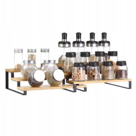    Стойки за подправки Songmics 32 x 24,5 x 11,2 cm черно-кафяв