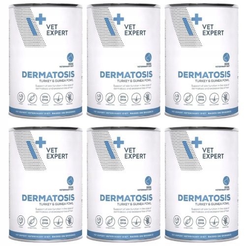  VET EXPERT DERMATOSIS DOG TURKEY & GUINEA FOWL 400g - ветеринарна мокра храна