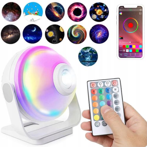 SMART PLANETARIUM STARS ПРОЕКТОР RGBW НОЩНА ЛАМПА BT ГОВОРИТЕЛ ПРИЛОЖЕНИЕ ДИСТАНЦИОННО