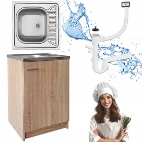    Стамар дъб сонома кухненски шкаф 60 x 60 x 82 см цвят на лицевата част: дъб сонома