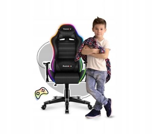  Геймърски стол Huzaro Ranger 6.0 RGB, черна мрежа