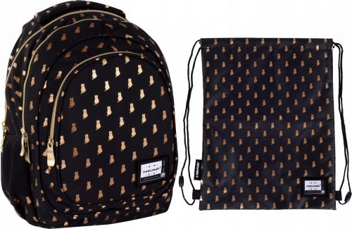  УЧЕНИЧЕСКА РАНИЦА HEAD GOLDEN KITTY + чанта Astra 44 х 33 см