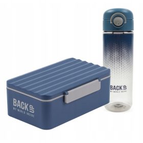    Бутилка за вода Backup 600 ml + Lunch Box подвижно отделение Backup C58 Navy blue Derform