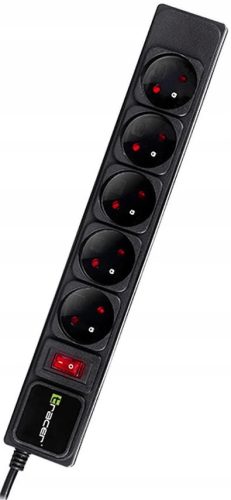  Tracer PowerGear 5m разклонител, 5 контакта, заземителен ключ