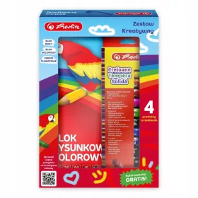    Комплект за творческо изкуство като подарък Crayons Colorful A4 block + Книжка за оцветяване