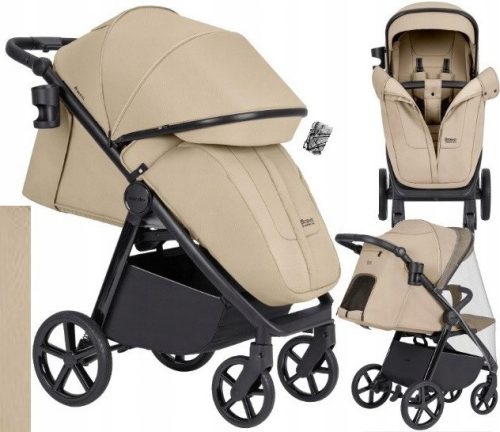  Бебешка количка CARRELLO Bravo SL Sand Beige + Дъждобран за количка Caretero