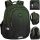  Ученическа раница CoolPack с няколко отделения, черна, нюанси на зелено