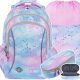  Ученическа раница с много отделения ST.RIGHT Shades of blue, Shades of pink, Multicolor 20 l + 2 други продукта