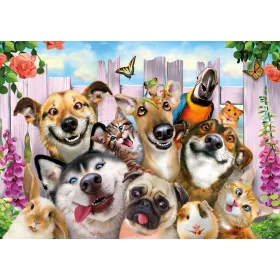    Дървен пъзел WoodenCity 1000 части Crazy Animals