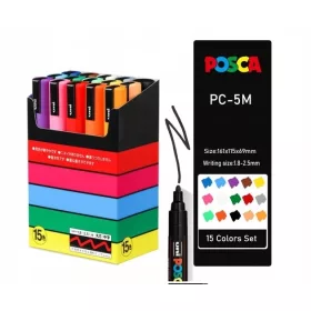    Маркер Posca PC-3M с боя за плакати, комплект 8 бр