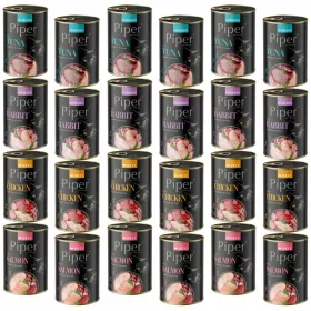    PIPER Dolina Noteci мокра храна за котки, микс от вкусове, 24 x 400g, без зърнени храни