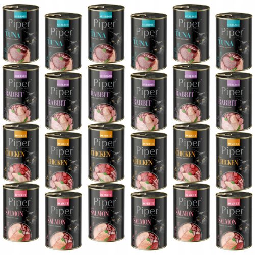  PIPER Dolina Noteci мокра храна за котки, микс от вкусове, 24 x 400g, без зърнени храни