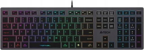  SLIM A4Tech FX60H HUB USB клавиатура с подсветка с RGB подсветка