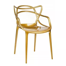    Стол King Home LUXO, златен ABS, удобна материя