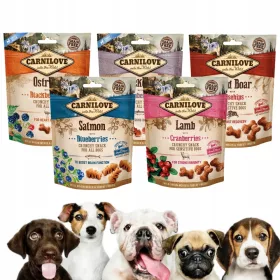    Carnilove Crunchy Snack сьомга с горски плодове 200гр