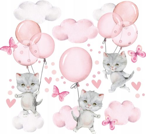  Стикери за стена КОТКИ КОТЕТА БАЛОНИ 50х100см КОТКА 5