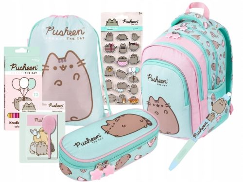  Pusheen The Cat училищен комплект раница молив чанта аксесоари
