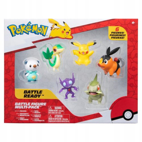  Pokemon BATTLE FIGURA 6 PACK - Включва 2-инчов Sableye, Axew, Snivy, Tepig,