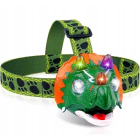    Детски челник с LED играчка динозавър