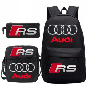   Ученическа раница Audi с много отделения, многоцветна
