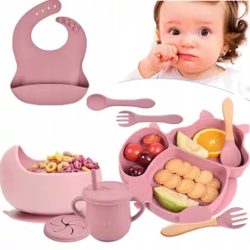    СИЛИКОНОВИ ДЕТСКИ СЪДОВЕ КОМПЛЕКТ 9 ЕЛЕМЕНТА