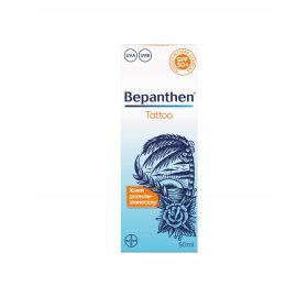    Bepanthen Tattoo SPF50+, слънцезащитен крем за татуирана кожа, 50 мл