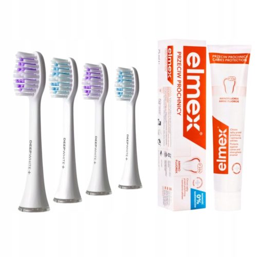  Резервни глави за четки за зъби Seysso Carbon Basic White + Elmex