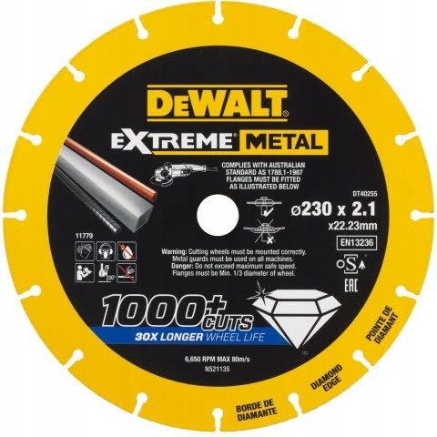  DT40255 ДИАМАНТЕЕН ДИСК 230x22.2 ЗА СТОМАНА