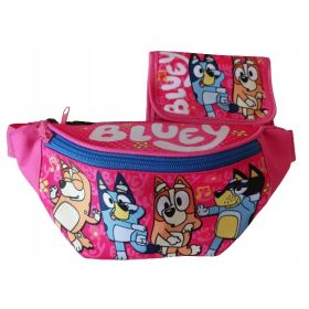    СИНЯ чанта за кръст + розов портфейл като подарък