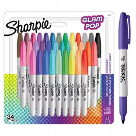    Перманентни маркери Sharpie Fine Glam Pop 34 цвята
