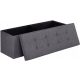  Songmics LSF77K тапициран пуф 110x38x38 см сив