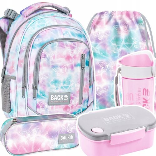  Резервна ученическа раница с много отделения Shades of purple, Shades of blue, Shades of pink, Multicolor 24 l + 4 други продукта