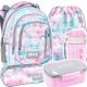  Резервна ученическа раница с много отделения Shades of purple, Shades of blue, Shades of pink, Multicolor 24 l + 4 други продукта