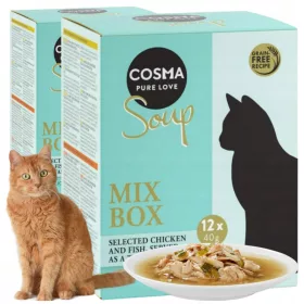    Cosma Soup 12 x 40g Микс от вкусове в беззърнест бульон