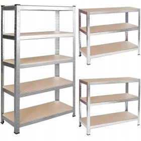    Humberg метален складов рафт 180 x 90 x 40 см макс. 265 кг на рафт