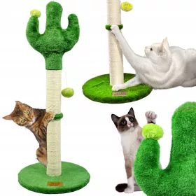    PETSTORY Котешка драскалка Cactus Сизалова стойка с топче на връв