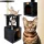 PETSTORY Черен стълб за драскане CAT HOUSE SIZAL легло на стълб 4 нива