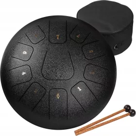   Amkoskr - Handpan Барабан с език 11 тона 12 инча черен