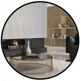    Стенно огледало Handloteka кръгло пластмасова рамка 700 х 700 мм