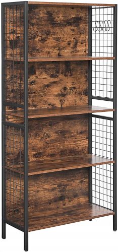  Songmics Vasagle рафт 74 cm x 155 cm x 30 cm нюанси на кафяво