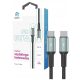  USB-C - USB-C кабел Korgy CCB12 60W 1.2m Черна найлонова оплетка Диод