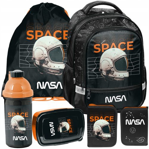  Ученическа раница с много отделения Paso black, Shades of orange, Multicolor 19 l + 4 други продукта