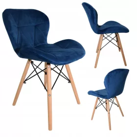    Стол Контрастно кадифе нюанси на синьо 1 бр.